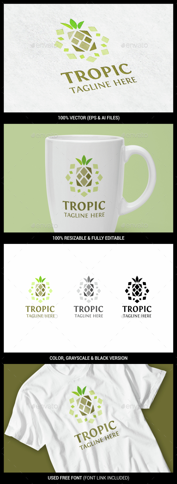 Pineapple - Food Logo Templates