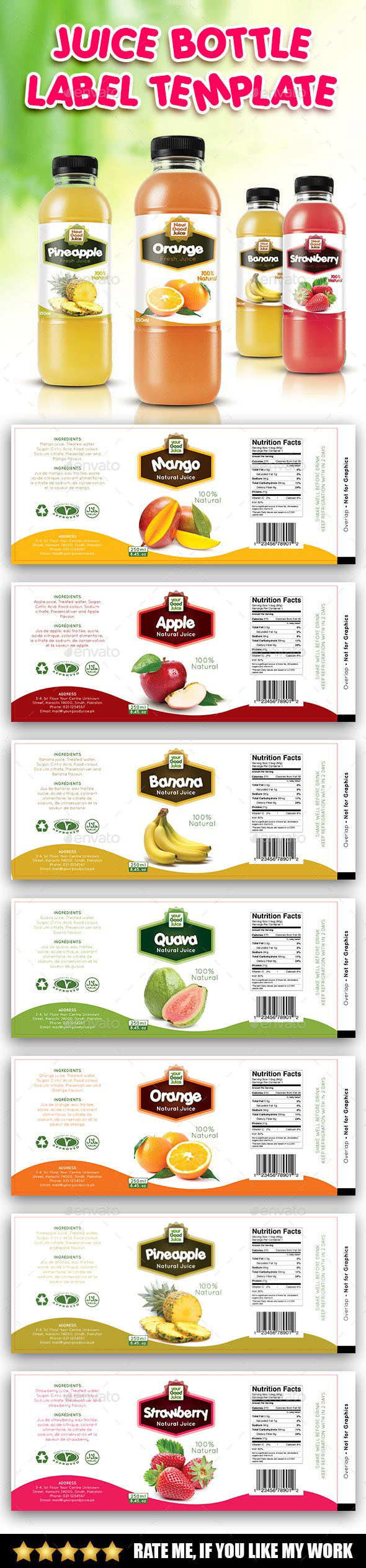 e juice bottle labels