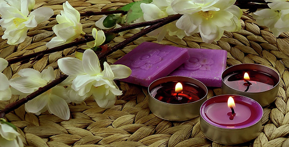 Candles and Soaps with Zen Flowers