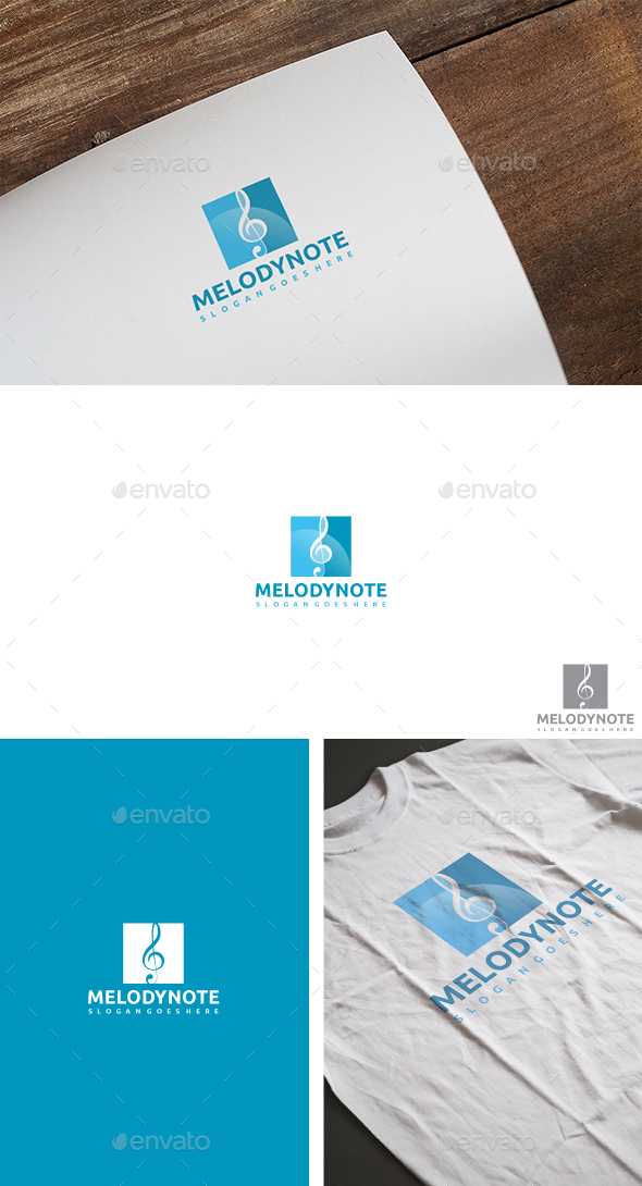 Melody Note Logo - Symbols Logo Templates