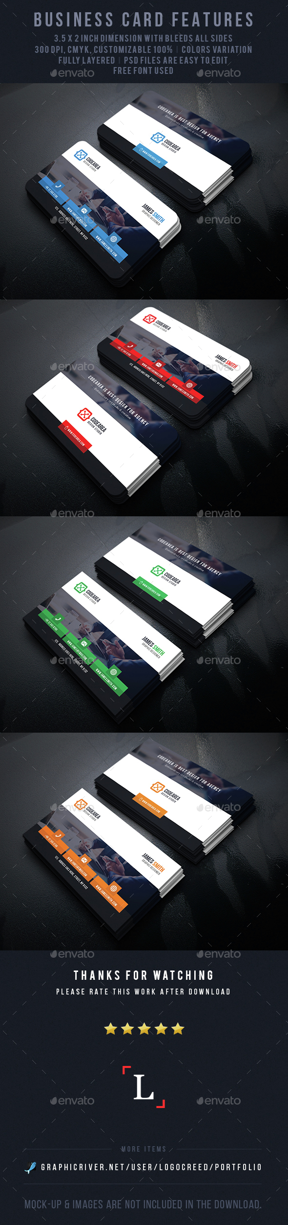 Corporate Business Card - Business Cards Print Templates