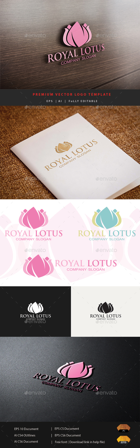 Royal Lotus - Nature Logo Templates
