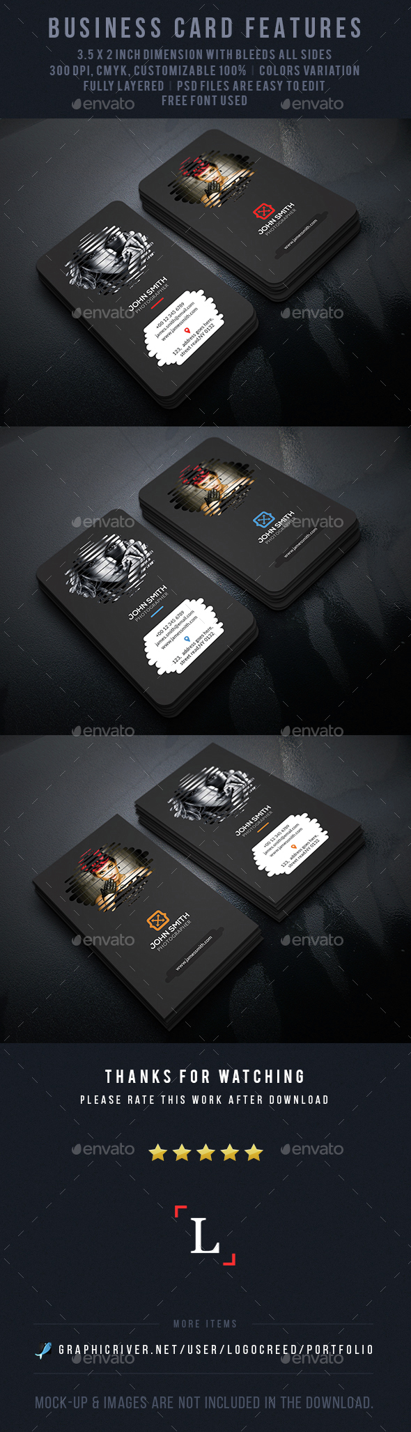 Photography Business Card - Business Cards Print Templates