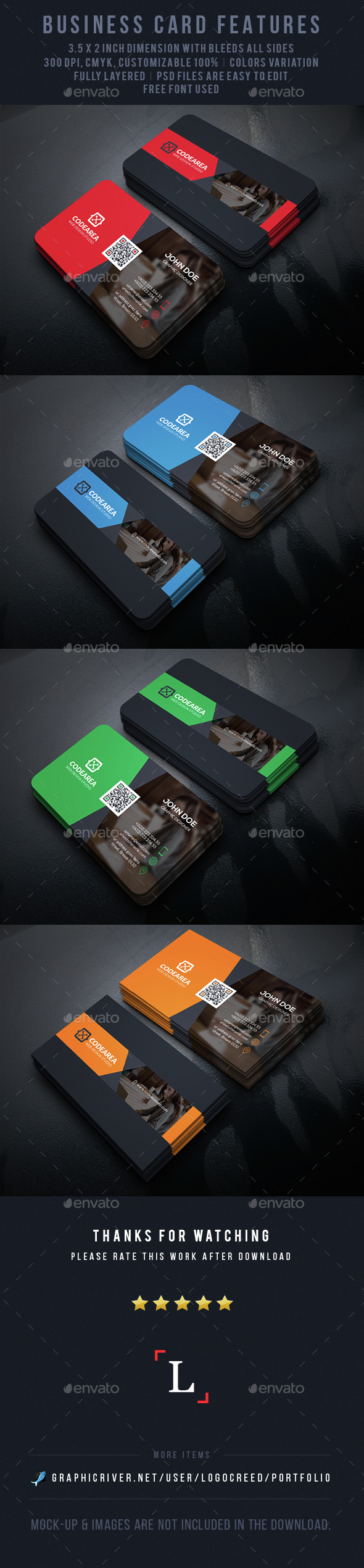 Codearea Business Card - Business Cards Print Templates