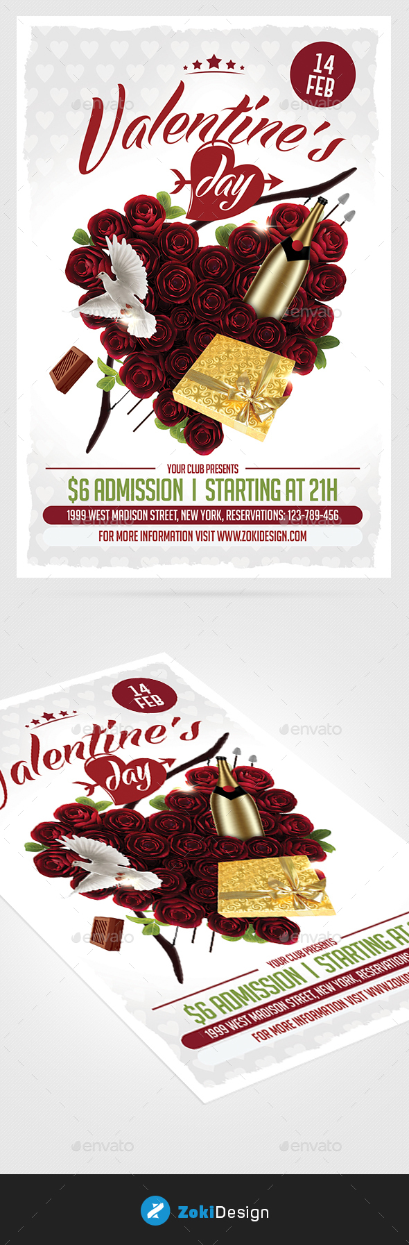 Valentines Day Flyer - Clubs & Parties Events