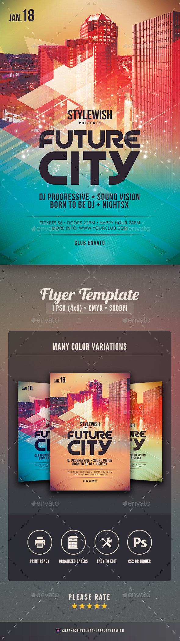 Future City Flyer - Clubs & Parties Events