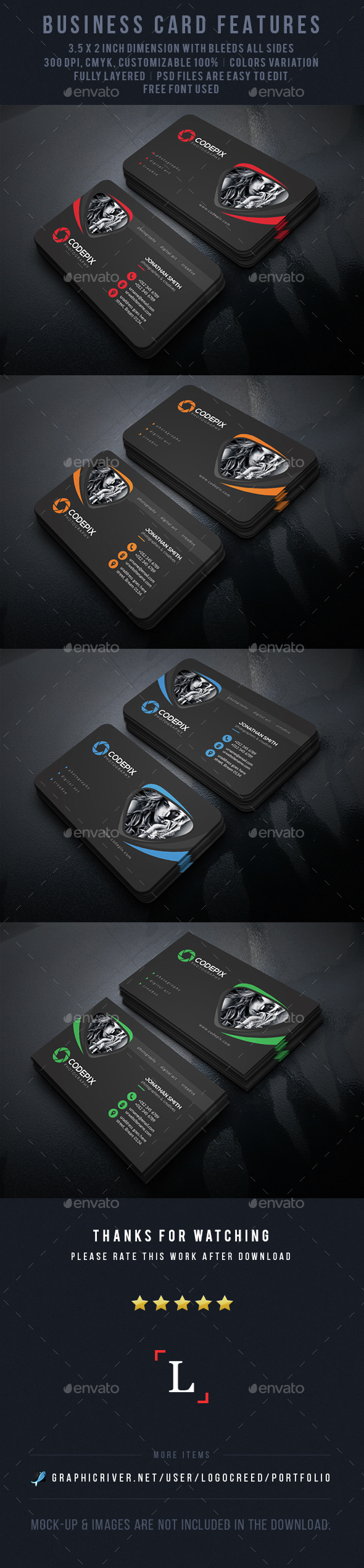Photography Business Cards - Business Cards Print Templates