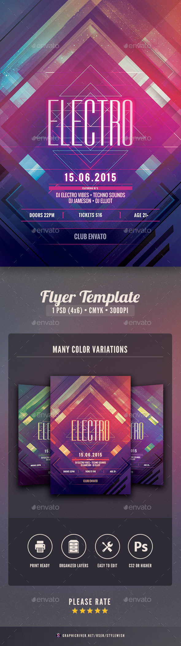 Electro Flyer - Clubs & Parties Events