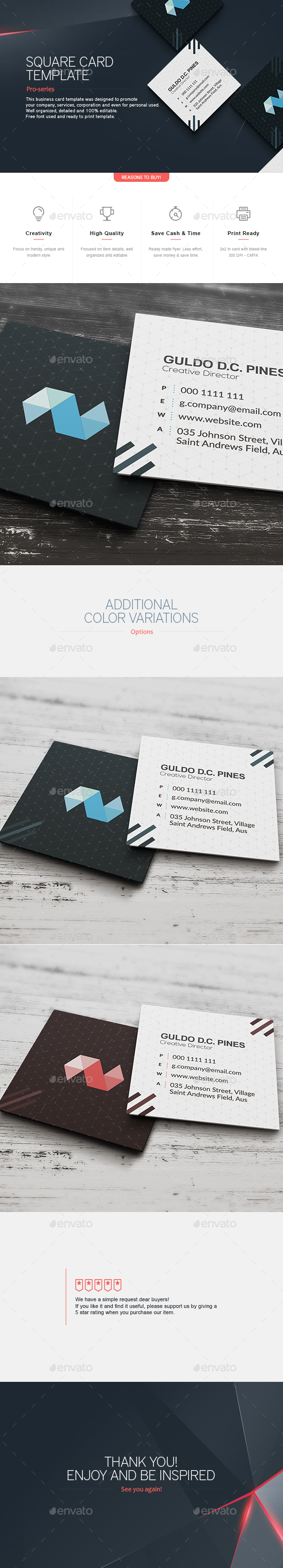 Square Business Card 6 - Corporate Business Cards