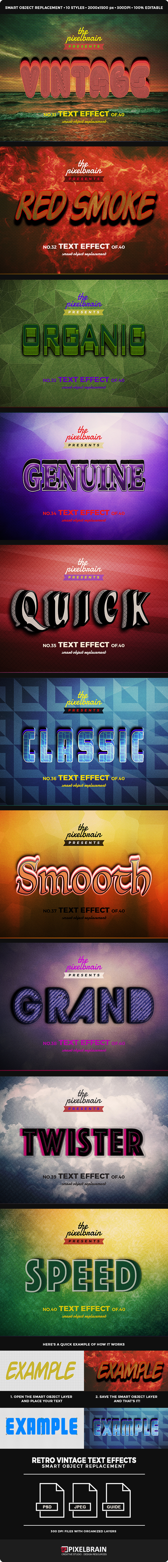 Retro Vintage Text Effects Vol. 4 - Text Effects Actions