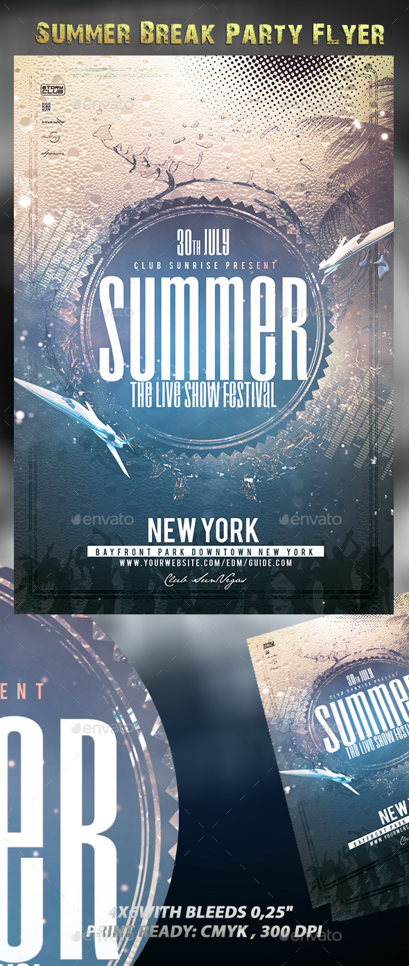 Summer Break Party Flyer - Events Flyers