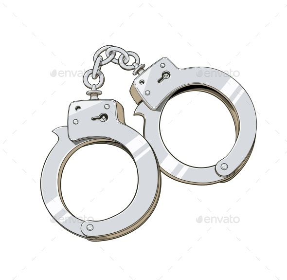 Iron Handcuffs for Criminal - Vectors