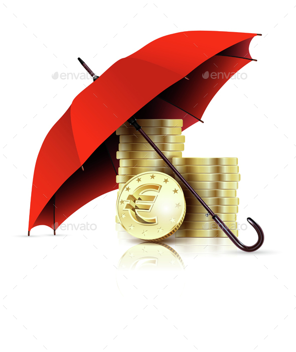 Umbrella and Money. - Concepts Business