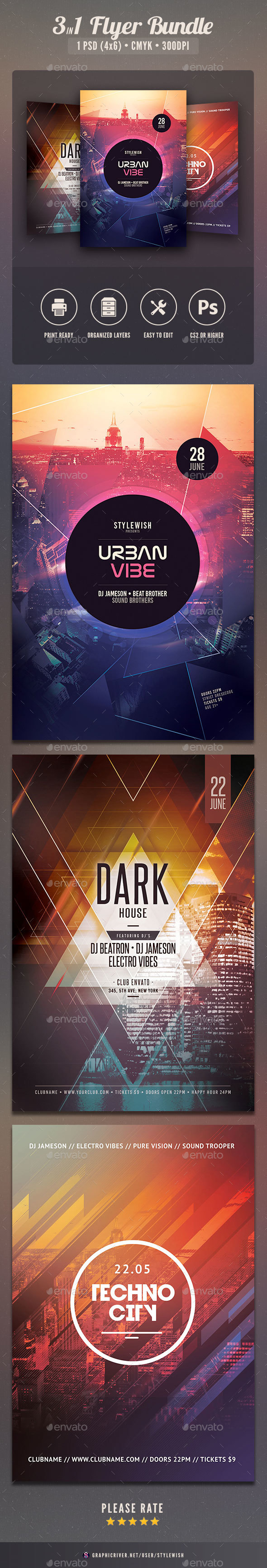 City Flyer Bundle Vol.13 - Clubs & Parties Events