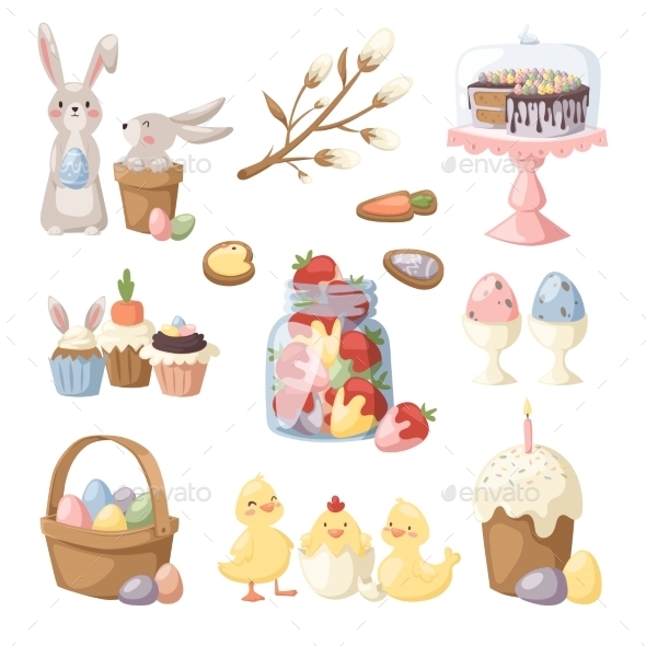 Easter Holiday Vector Illustration - Seasons Nature