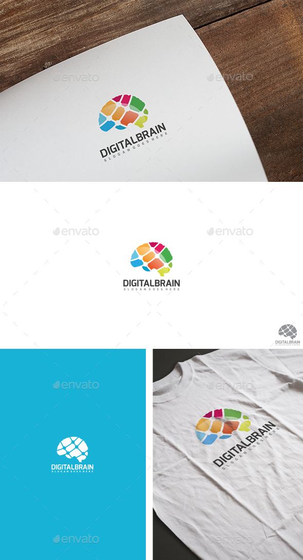 Brain Tech Logo - Abstract Logo Templates