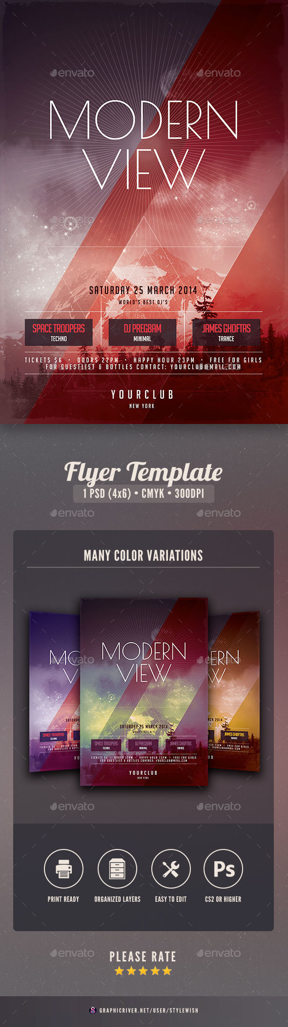 Modern View Flyer - Concerts Events