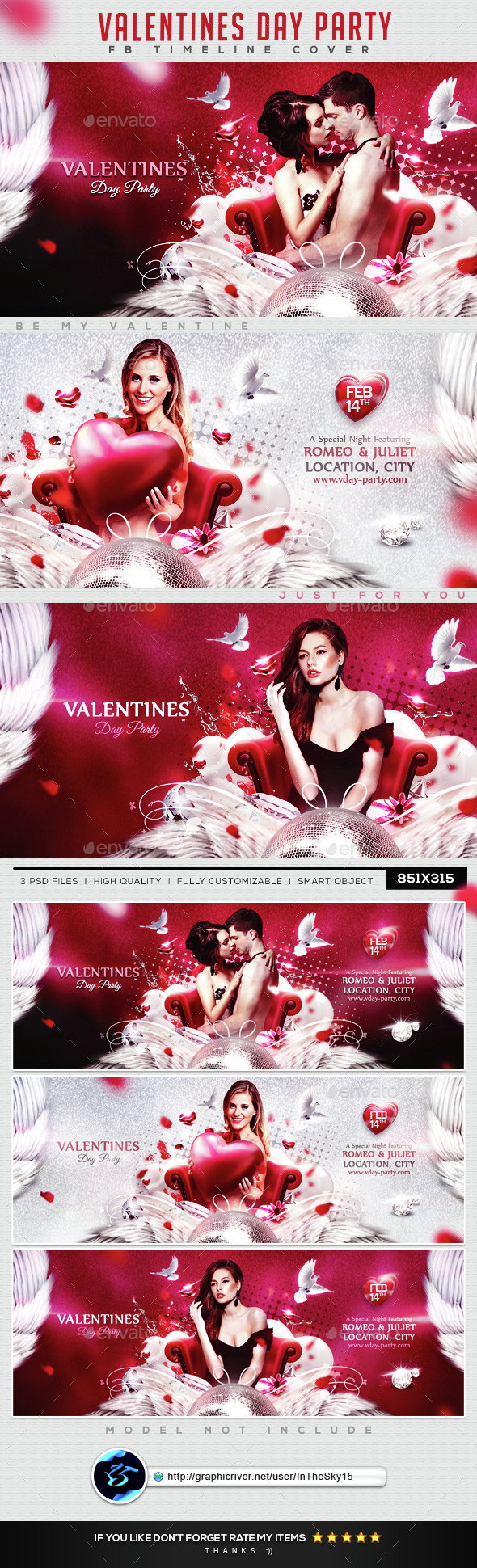 Valentines Day Party FB Timeline Cover - Facebook Timeline Covers Social Media
