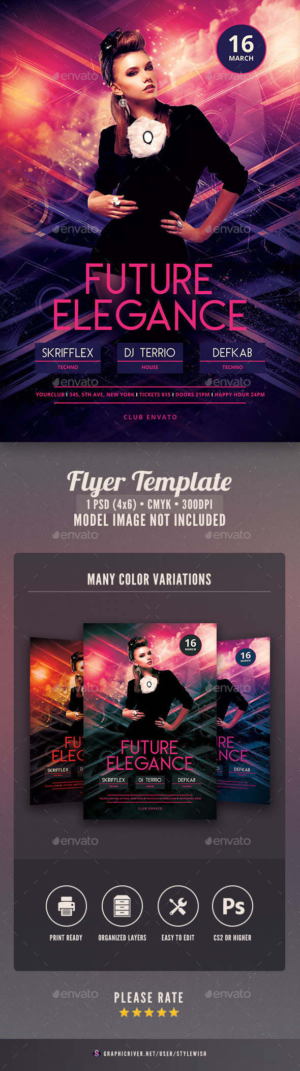 Future Elegance Flyer - Clubs & Parties Events