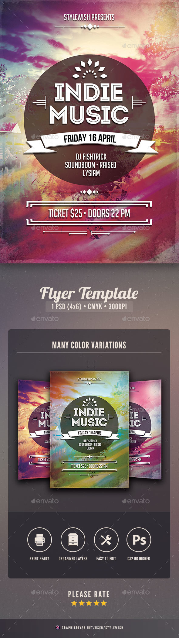 Indie Music Flyer - Concerts Events