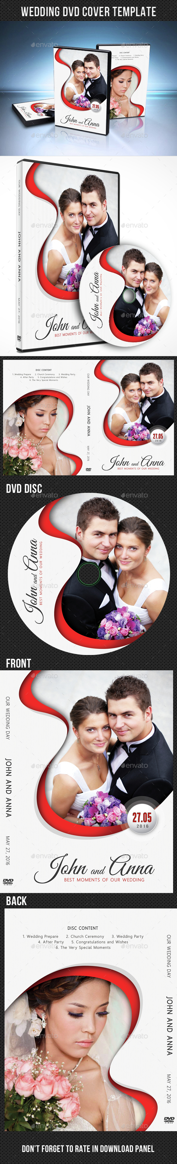 Wedding DVD Cover Template 16 - CD & DVD Artwork Print Templates