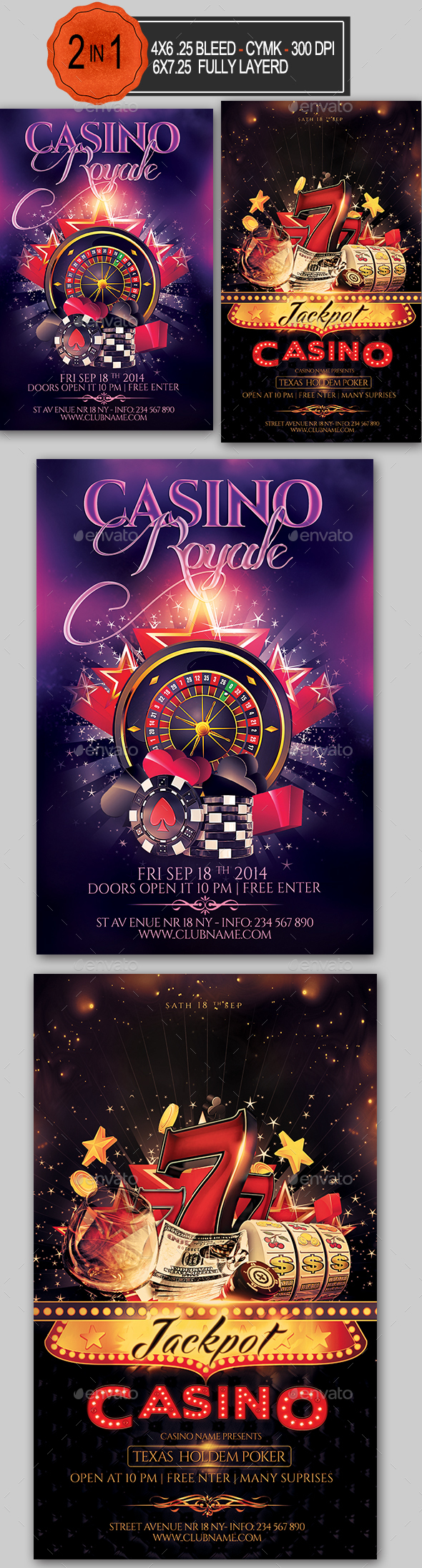 Casino Flyer Bundle - Clubs & Parties Events
