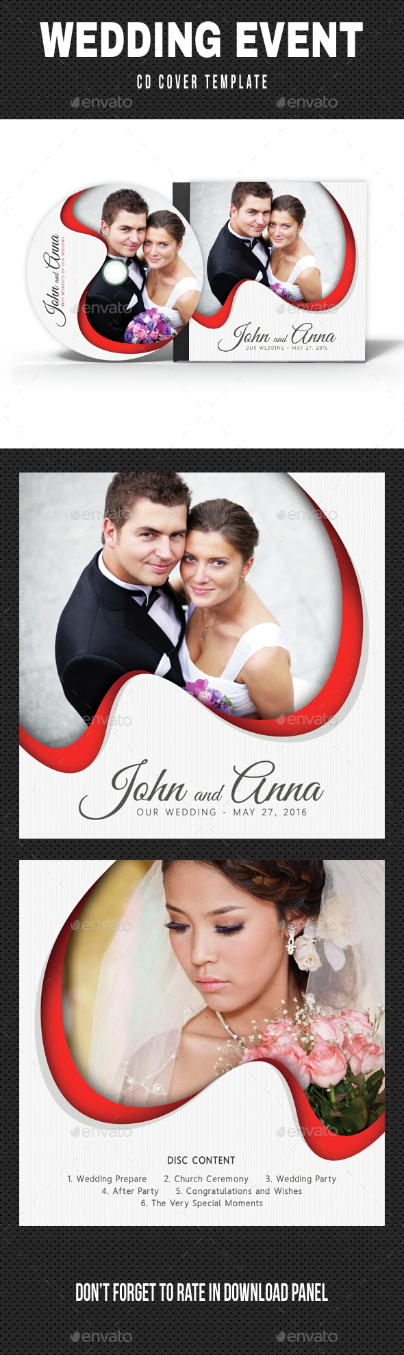 Wedding Event CD Cover v14 - CD & DVD Artwork Print Templates