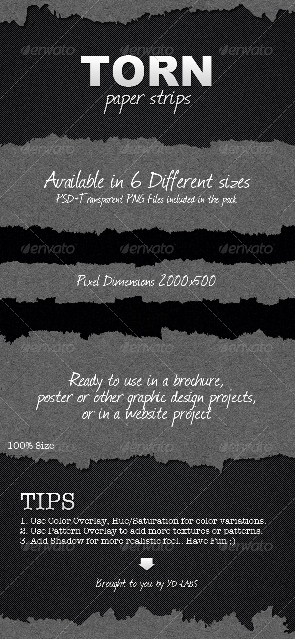 Torn Paper Strips - Miscellaneous Backgrounds