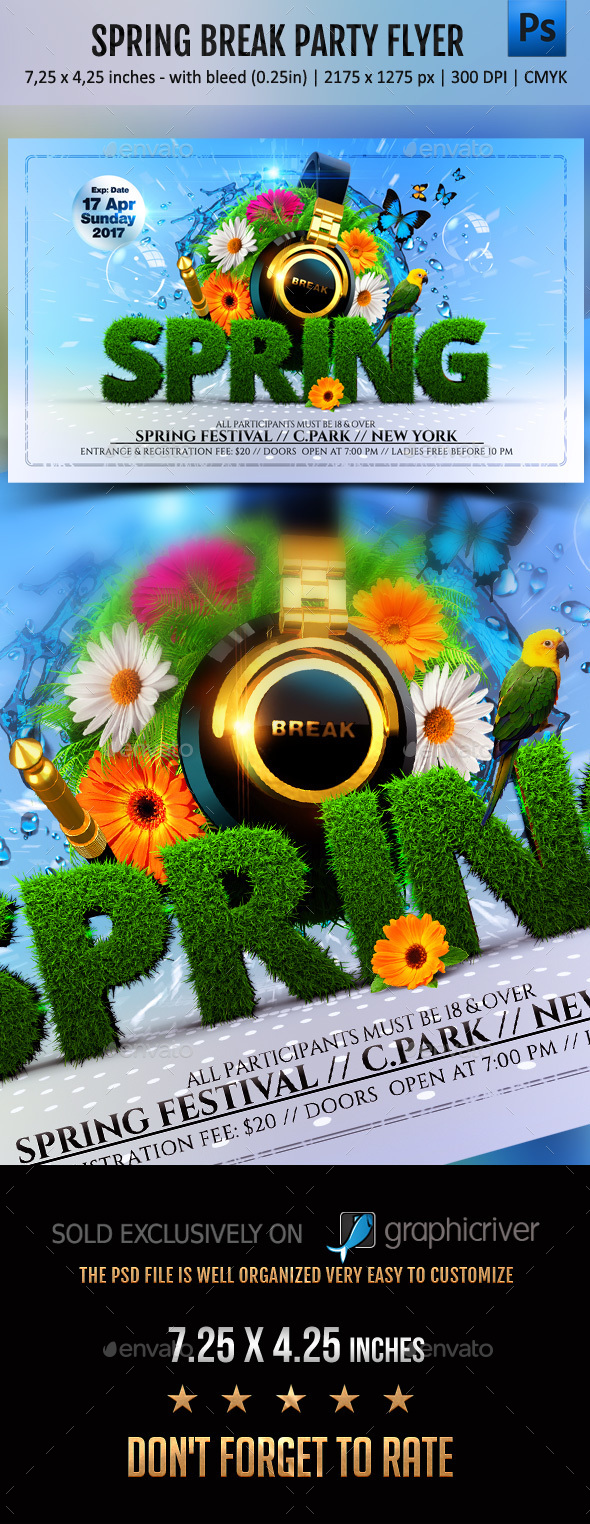 Spring Break Party Flyer