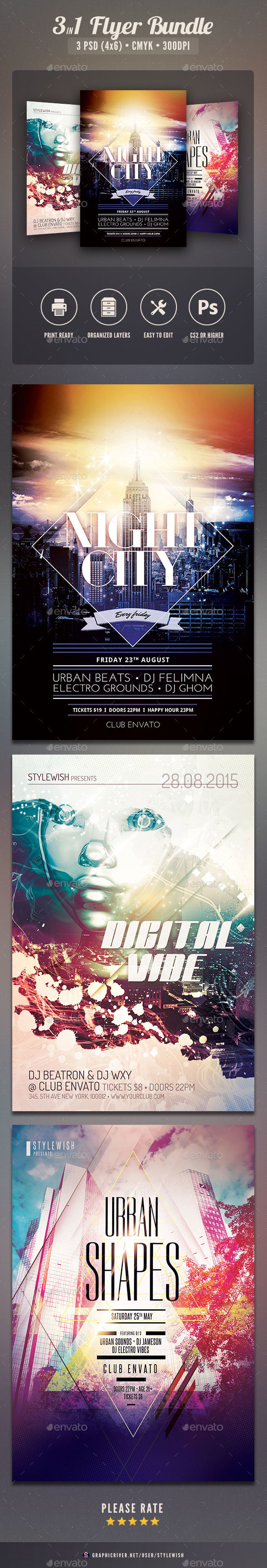Party Flyer Bundle Vol.26 - Clubs & Parties Events