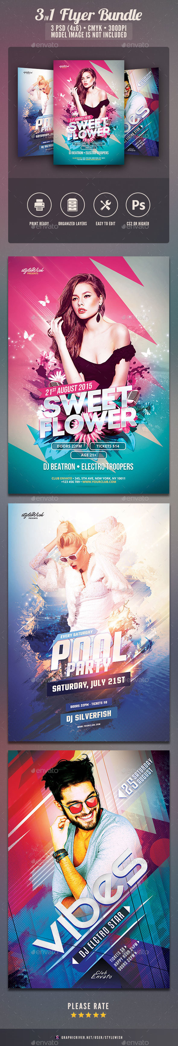 Party Flyer Bundle Vol.25 - Clubs & Parties Events