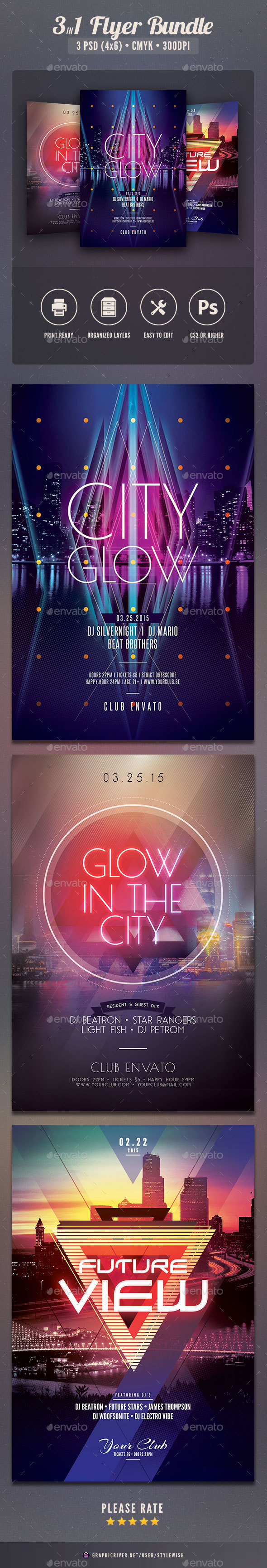 City Flyer Bundle Vol.11 - Clubs & Parties Events