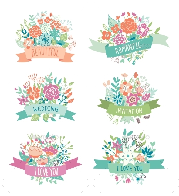 Wedding Vintage Elements Collection - Flowers & Plants Nature