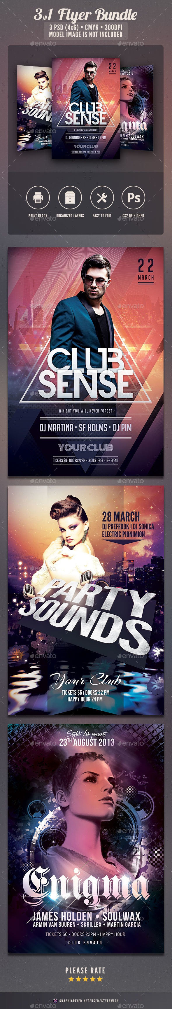 Party Flyer Bundle Vol.22 - Clubs & Parties Events