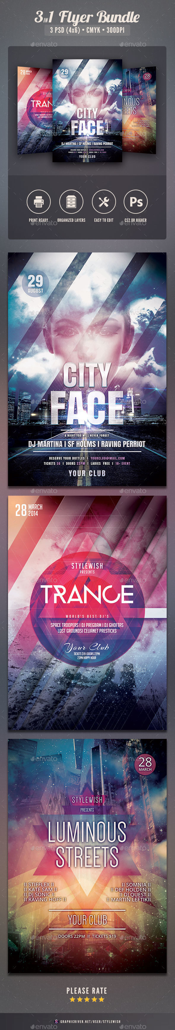 Party Flyer Bundle Vol.21 - Clubs & Parties Events