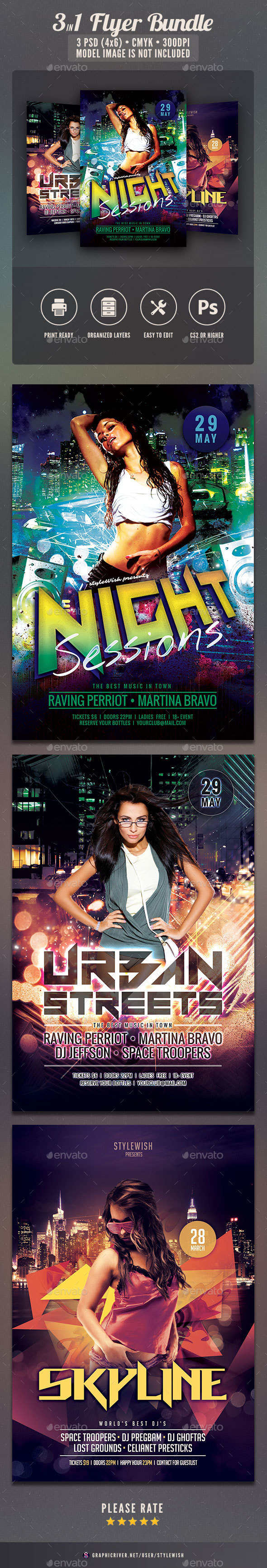 Sexy City Party Flyer Bundle - Clubs & Parties Events
