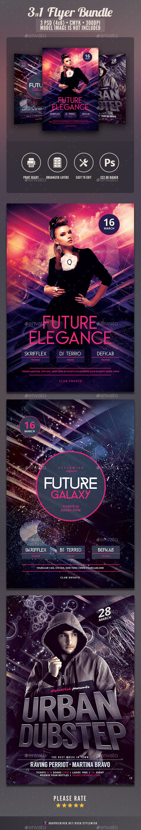 Party Flyer Bundle Vol.20 - Clubs & Parties Events