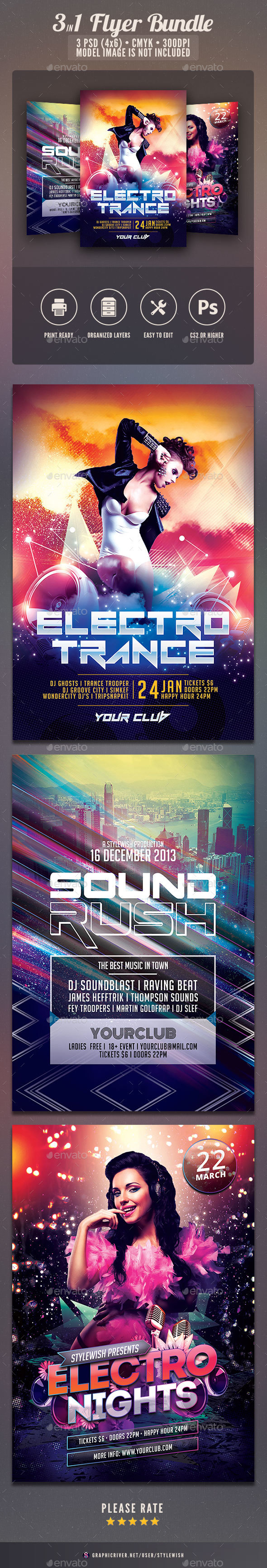 Party Flyer Bundle Vol.17 - Clubs & Parties Events