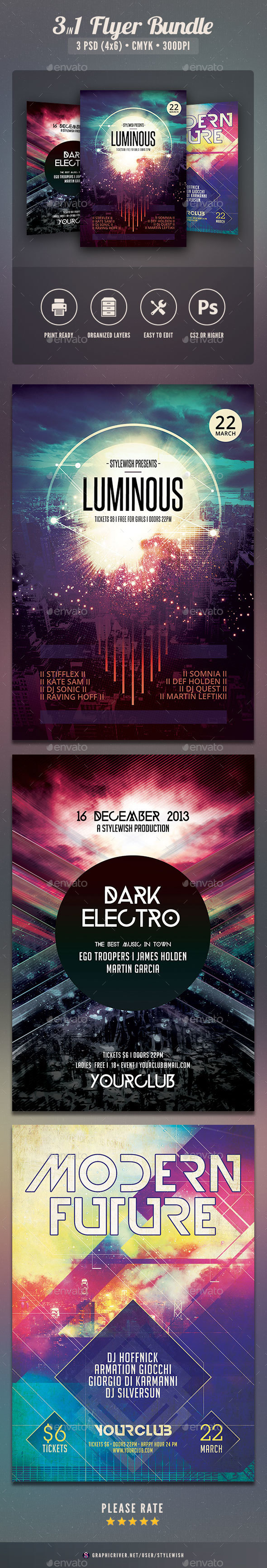 Party Flyer Bundle Vol.16 - Clubs & Parties Events