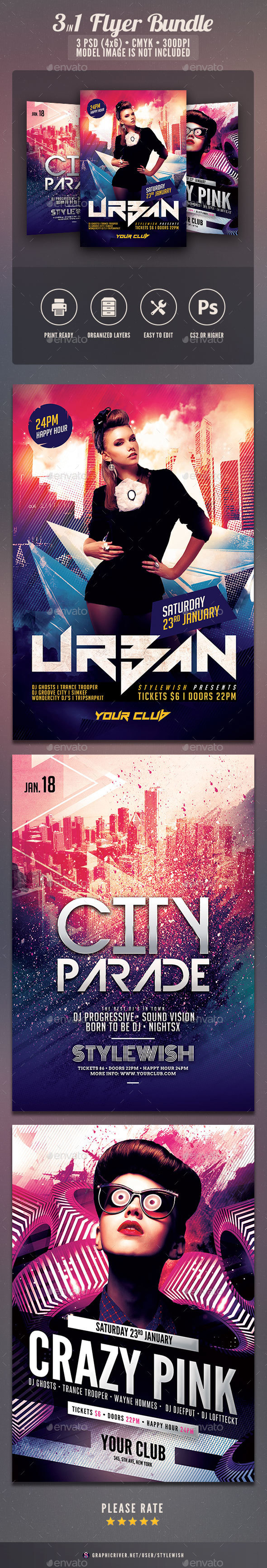 Party Flyer Bundle Vol.14 - Clubs & Parties Events