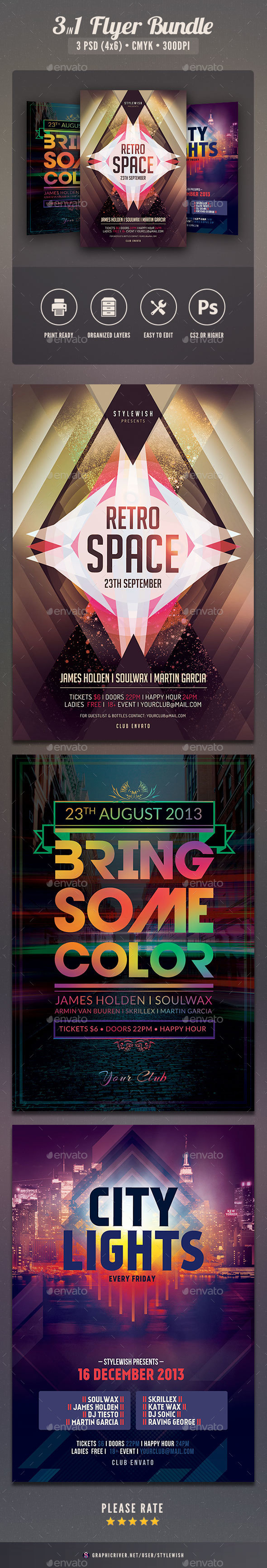 Party Flyer Bundle Vol.13 - Clubs & Parties Events
