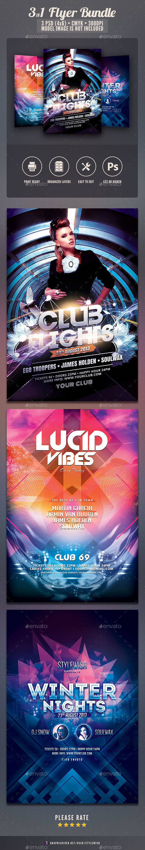 Party Flyer Bundle Vol11 - Clubs & Parties Events