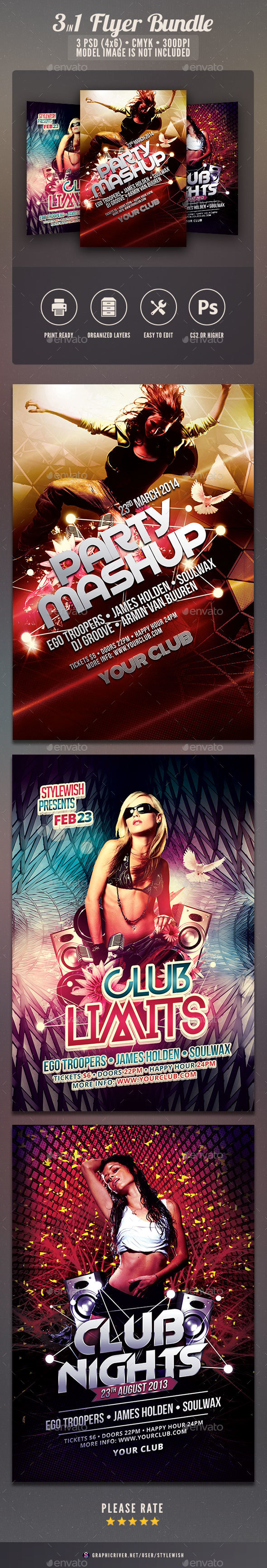 Party Flyer Bundle Vol10 - Clubs & Parties Events