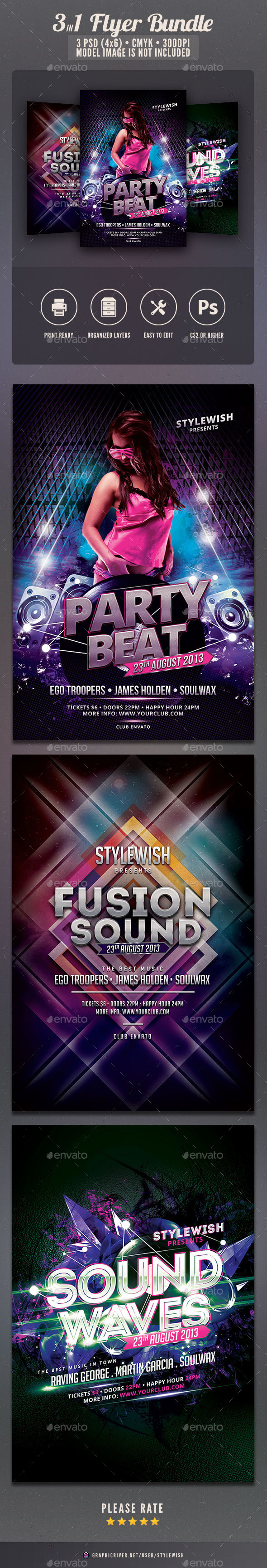 Party Flyer Bundle Vol9 - Clubs & Parties Events