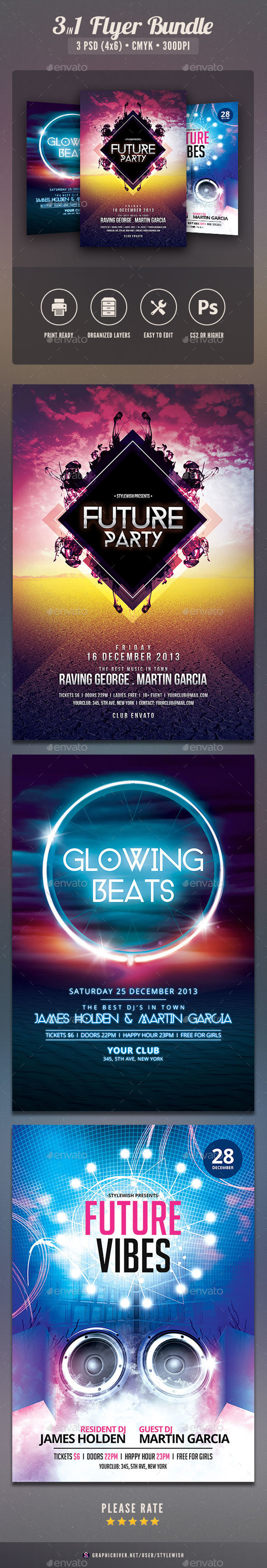 Party Flyer Bundle Vol6 - Clubs & Parties Events