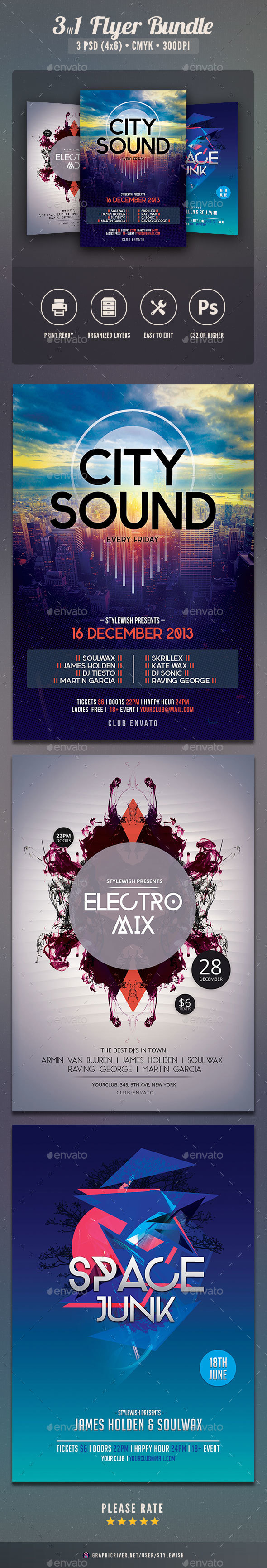 Party Flyer Bundle Vol5 - Clubs & Parties Events