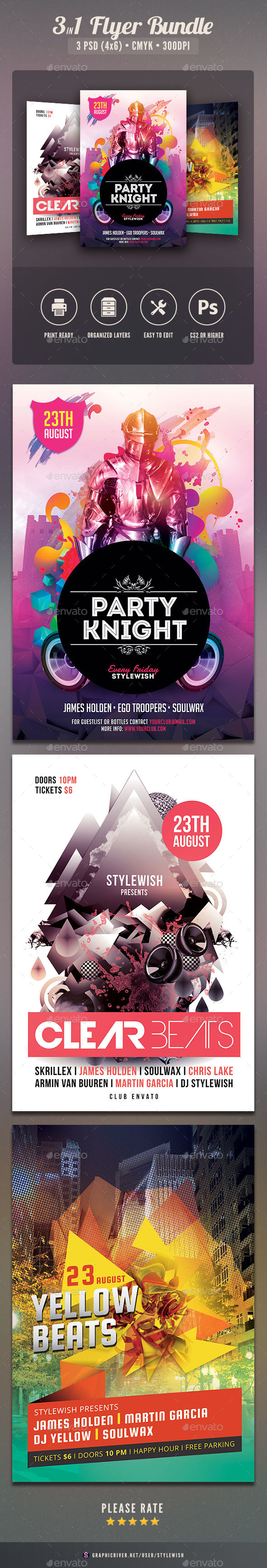 Party Flyer Bundle Vol.2 - Clubs & Parties Events