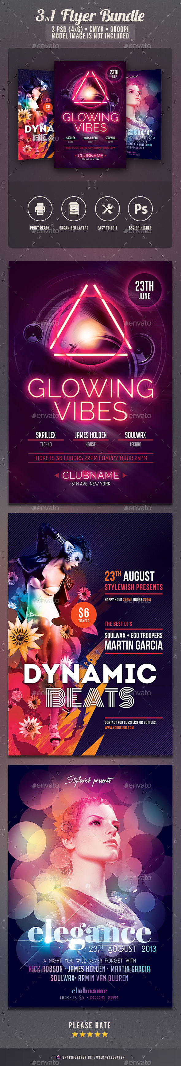 Top Party Flyer Bundle Vol.2 - Clubs & Parties Events