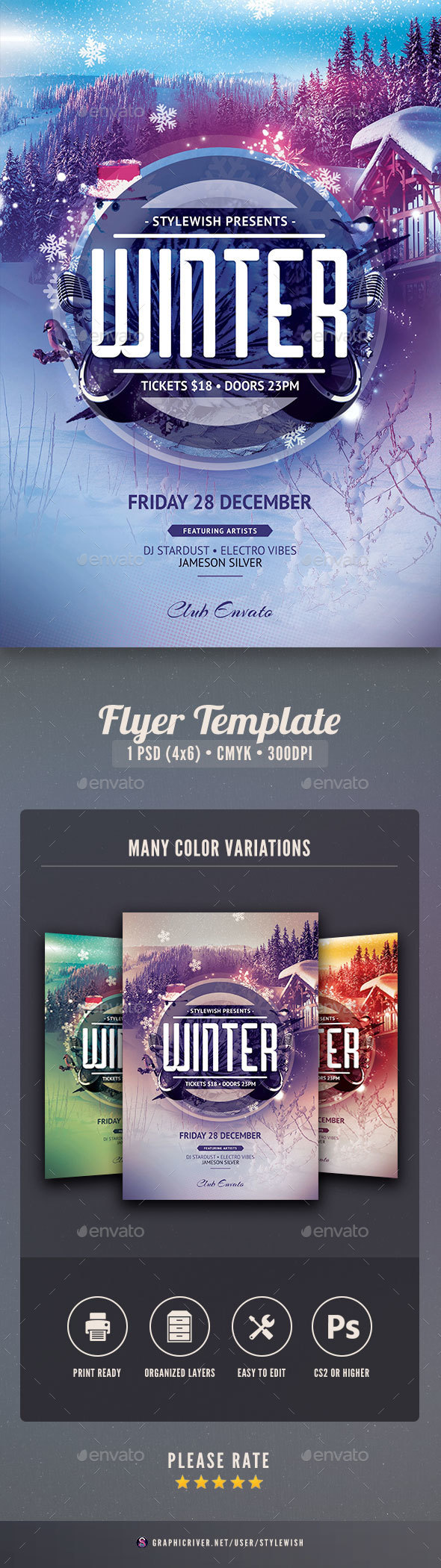 Winter Flyer - Clubs & Parties Events