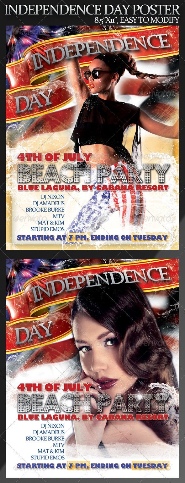 4th of July Poster - 8.5"x11" - Clubs & Parties Events